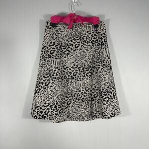 Worthington Women's Side Zip Animal print A line Skirt Lined Size 8 Waist 29